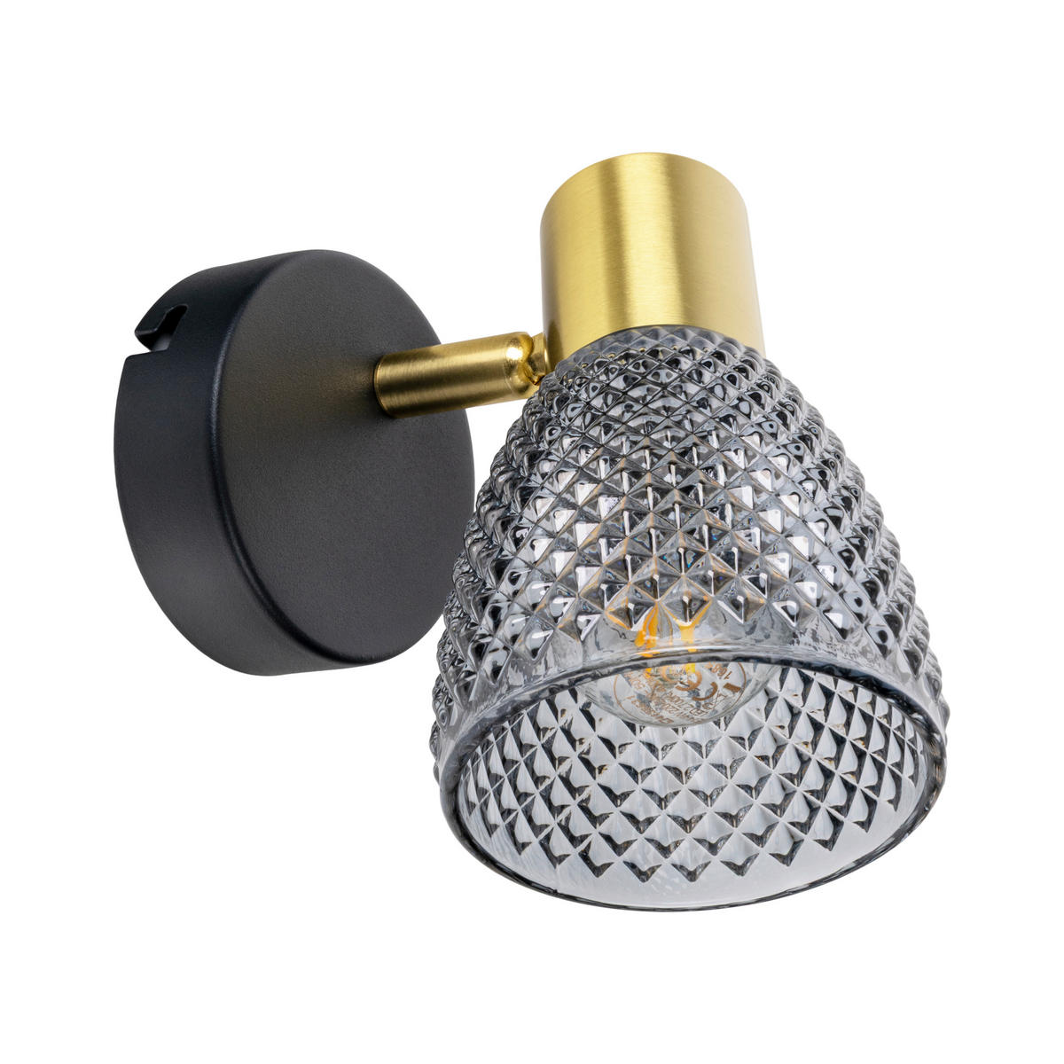 WANDLEUCHTE 16,5/8,5/14 cm   - Schwarz, LIFESTYLE, Glas/Metall (16,5/8,5/14cm) - Näve