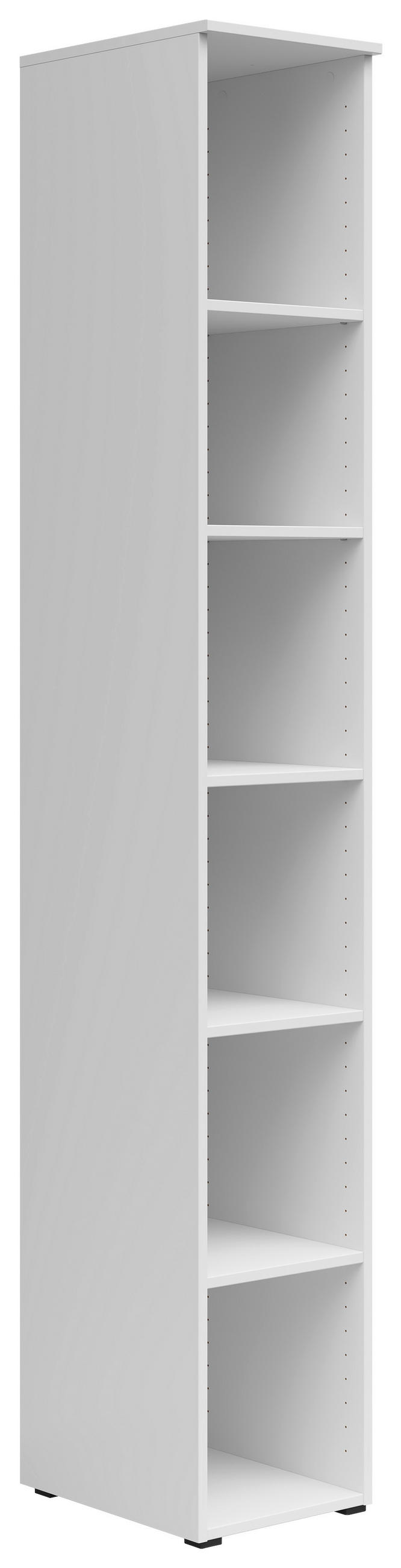 REGAL bijela  drvni materijal  - bijela/antracit, Moderno, drvni materijal/plastika (30/195/40cm)