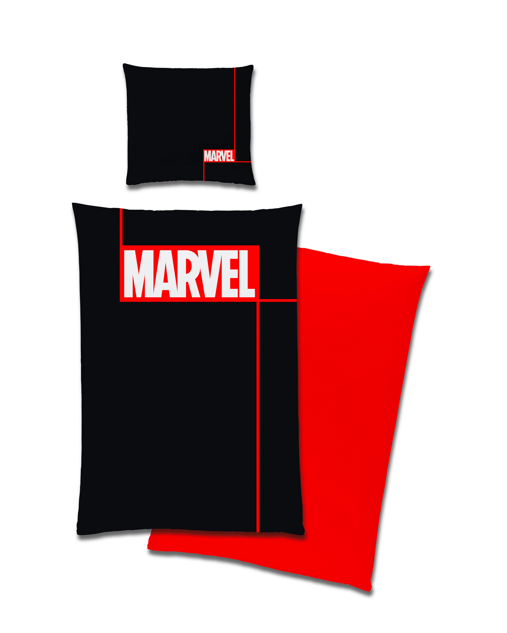 Marvel POVLEČENÍ PRO MLÁDEŽ, renforcé, červená, černá, bílá, 155/220 cm
