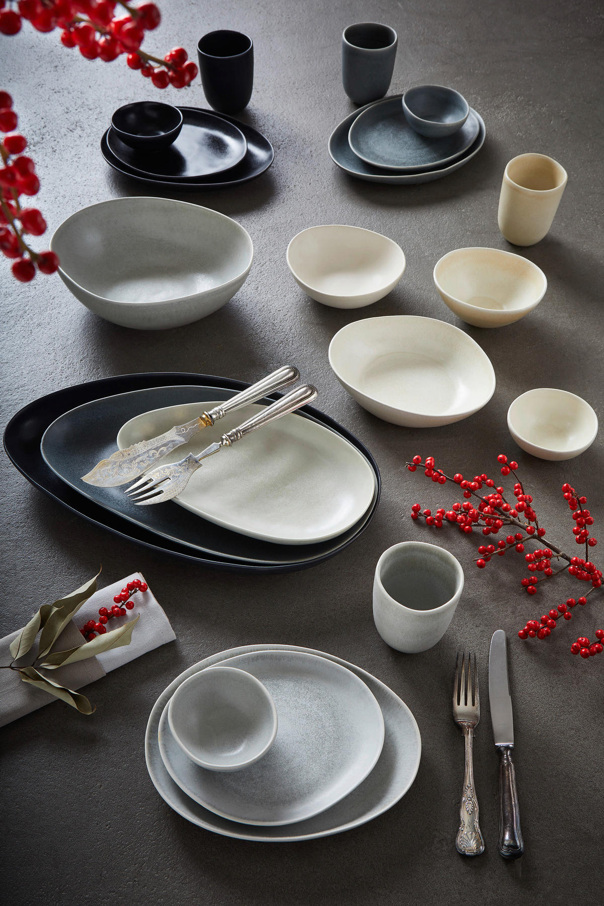 SPEISETELLERSET 4-teilig  - Multicolor, Basics, Keramik (20/27cm)