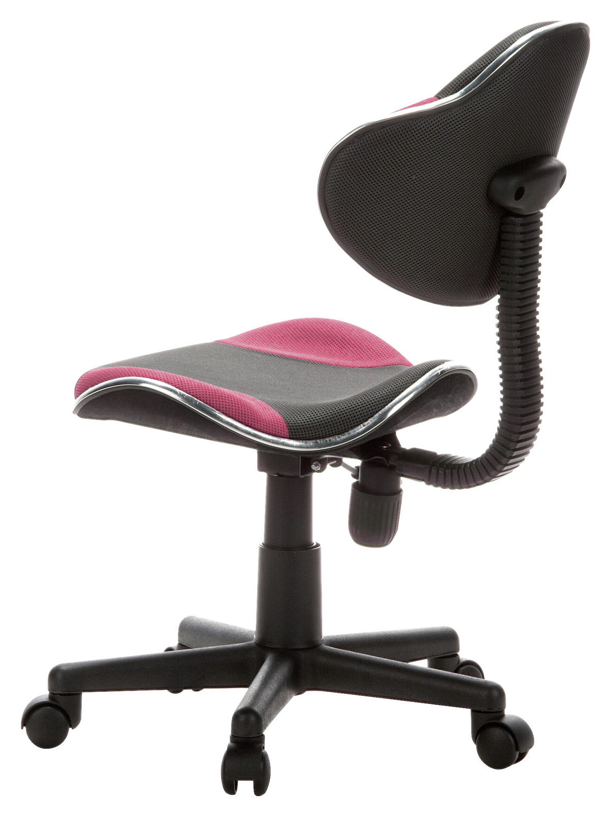 MLADINSKI VRTLJIVI STOL umetna masa siva, pink  - pink/siva, Basics, umetna masa (45/86-101/42cm) - MID.YOU