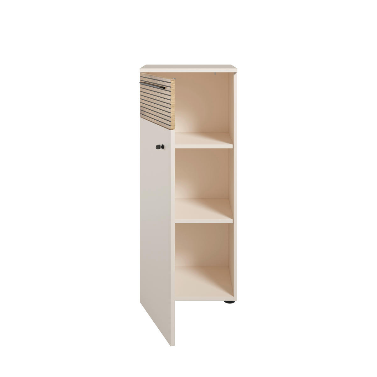 AKTENSCHRANK Schwarz, Eichefarben, Kaschmir  - Kaschmir/Eichefarben, MODERN, Holzwerkstoff (45/110/43cm) - Novel