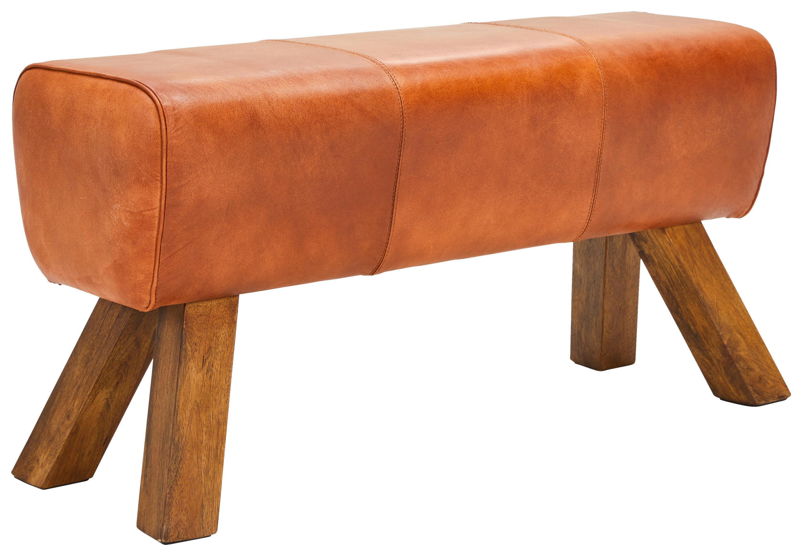 Livetastic SEDACÍ LAVICE, dřevo, kůže, 90/46/30 cm