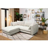 ECKSOFA Creme Struktur  - Creme/Schwarz, Design, Kunststoff/Textil (201/240cm) - MID.YOU