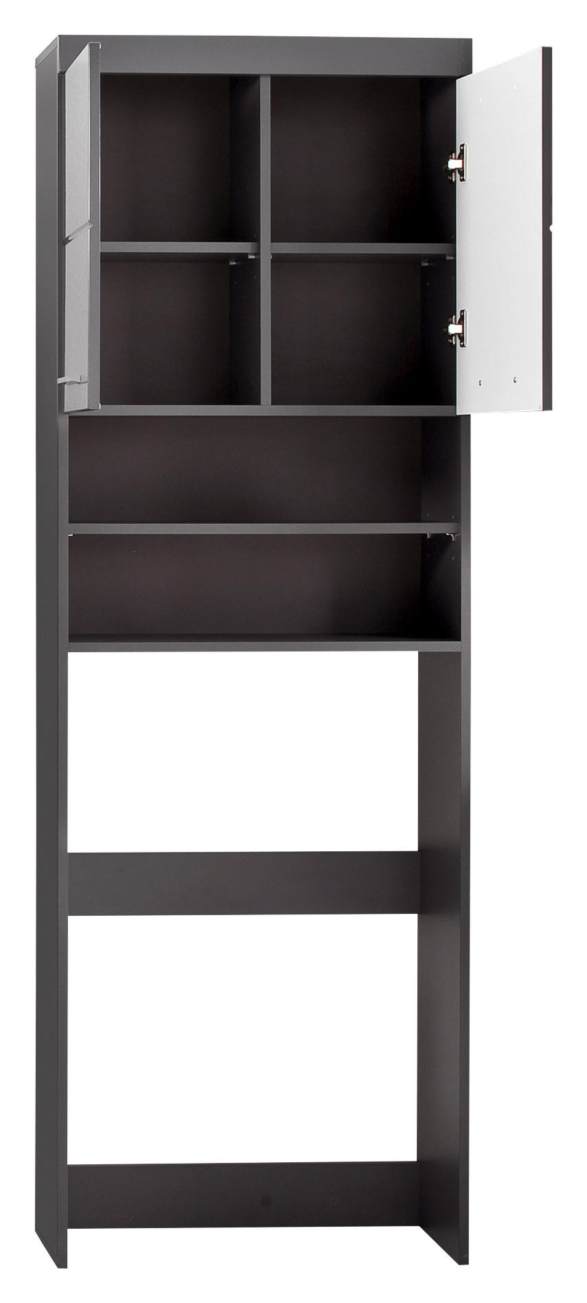 WASCHMASCHINENSCHRANK 63/187/24 cm  in Grau  - Silberfarben/Grau, MODERN, Holzwerkstoff/Kunststoff (63/187/24cm) - MID.YOU