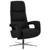 RELAXSESSEL in Leder Schwarz  - Edelstahlfarben/Schwarz, Design, Leder/Metall (76/119/86cm) - Dieter Knoll
