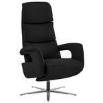 RELAXSESSEL in Leder Schwarz  - Edelstahlfarben/Schwarz, Design, Leder/Metall (76/119/86cm) - Dieter Knoll