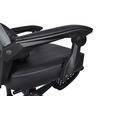 GAMINGSTUHL  in Lederlook, Netzbespannung Schwarz  - Schwarz, MODERN, Kunststoff/Textil (59/107-117/58cm) - Carryhome