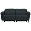 3-SITZER-SOFA Echtleder Dunkelblau  - Schwarz/Dunkelblau, Design, Leder/Metall (210/79/104cm) - Belluti