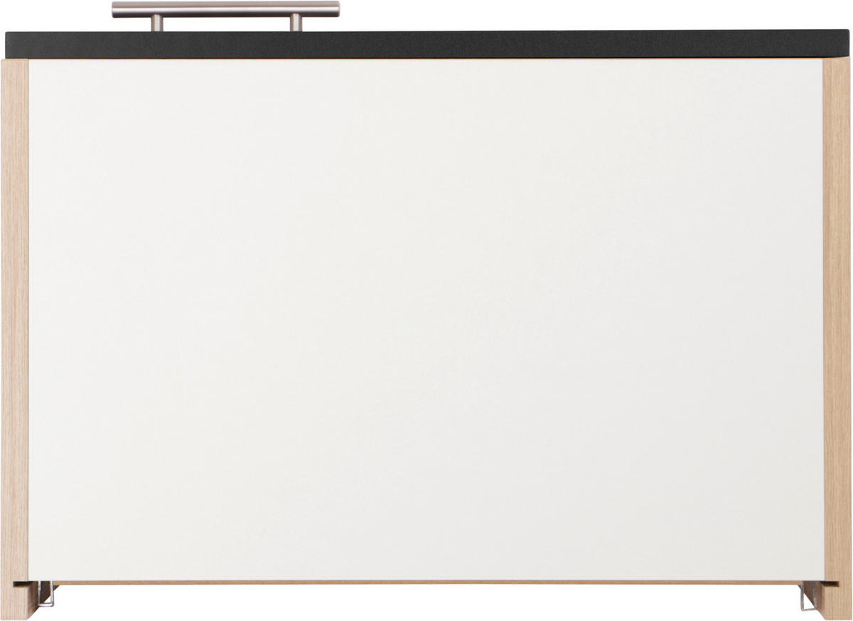KÜCHENOBERSCHRANK 50/56,1/34,6 cm  in Schwarz, Eichefarben  - Eichefarben/Silberfarben, Basics, Holzwerkstoff/Metall (50/56,1/34,6cm) - Respekta