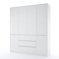 ORMAR ZA ODEĆU bela   - bela, Osnovno, pločasti materijal (176/205/52cm) - Xora