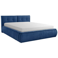 POLSTERBETT 180/200 cm,  in Blau, Lattenrost,  - Blau/Beige, LIFESTYLE, Holz/Textil (180/200cm) - Livetastic