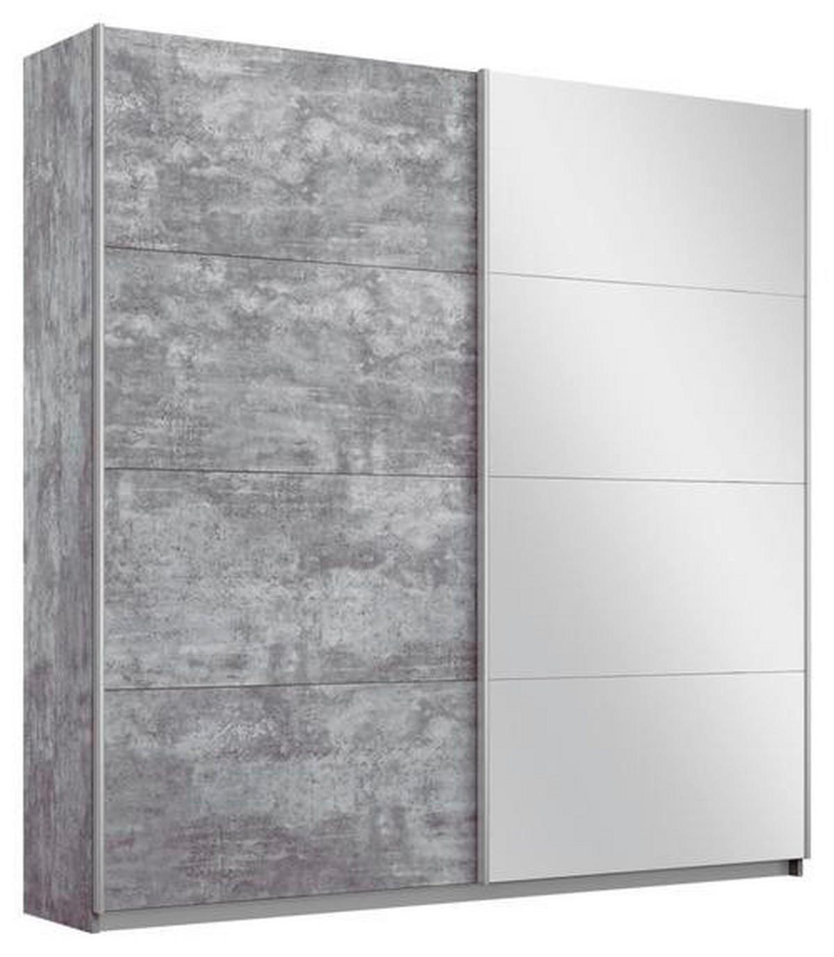 SCHWEBETÜRENSCHRANK in Grau  - Alufarben/Grau, Modern, Holzwerkstoff/Metall (181/230/62cm) - Rauch Möbel
