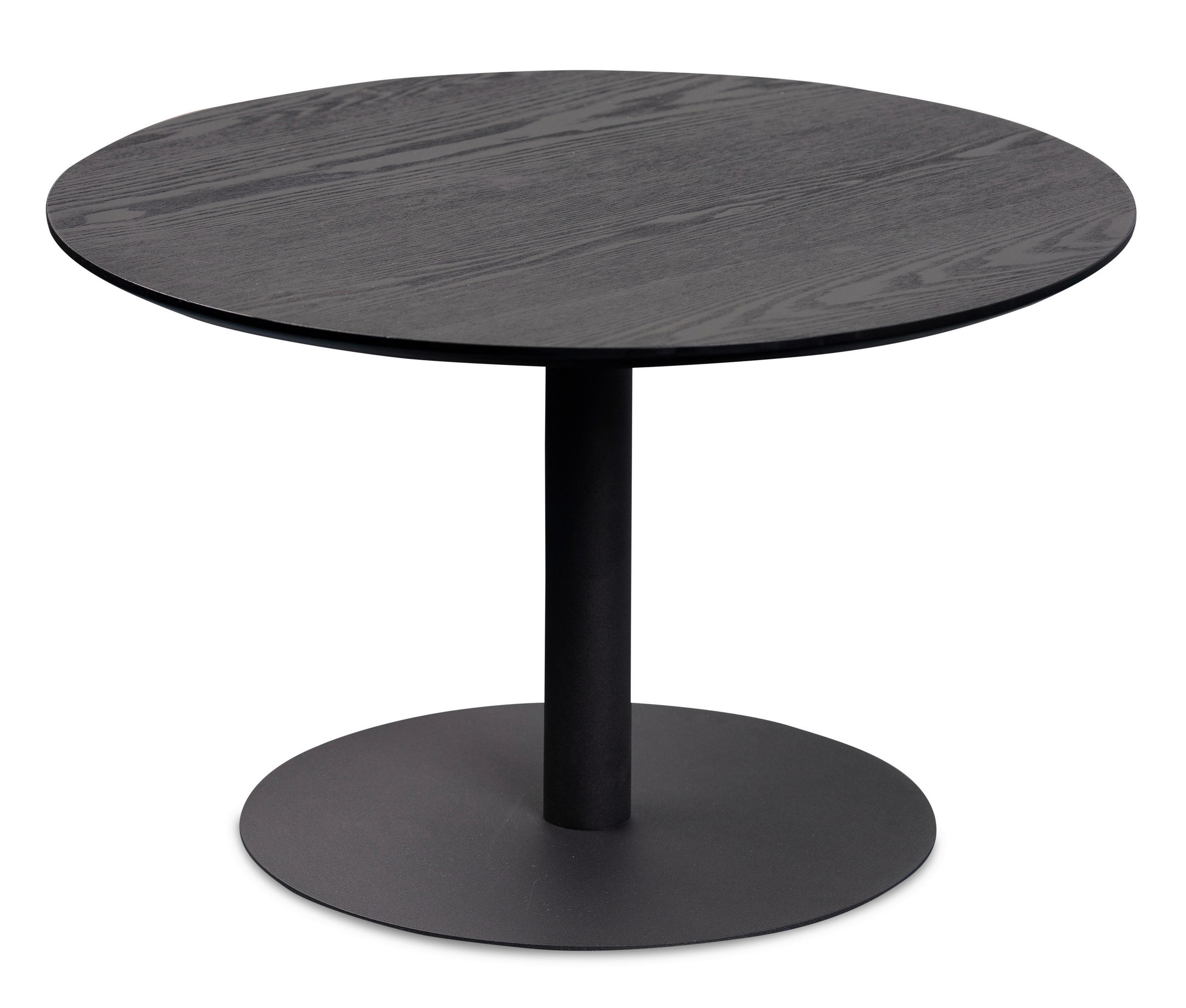 COUCHTISCH 60/60/37 cm rund Schwarz  - Schwarz, Design, Holzwerkstoff/Metall (60/60/37cm) - Xora