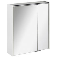 SPIEGELSCHRANK 60/68/15 cm  - Alufarben/Weiß, MODERN, Glas/Holzwerkstoff (60/68/15cm) - Voleo