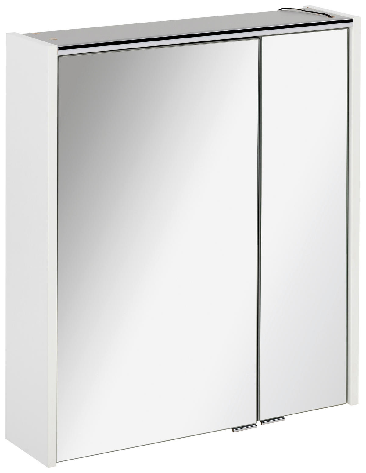 SPIEGELSCHRANK 60/68/15 cm  - Alufarben/Weiß, MODERN, Glas/Holzwerkstoff (60/68/15cm) - Voleo