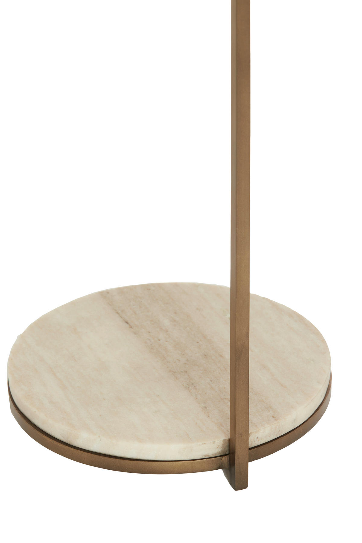 BEISTELLTISCH 26/26/76 cm LEDA Grau, Sandfarben, Dunkelbraun, Bronzefarben rund  - Sandfarben/Dunkelbraun, Trend, Stein/Metall (26/26/76cm) - Light & Living