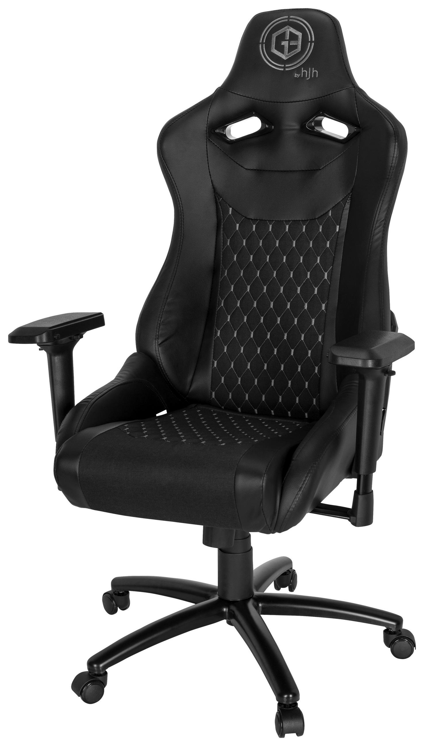 GAMINGSTOL  i läderimitation, flatväv svart  - vit/svart, Modern, metall/textil (74/137/66cm) - MID.YOU