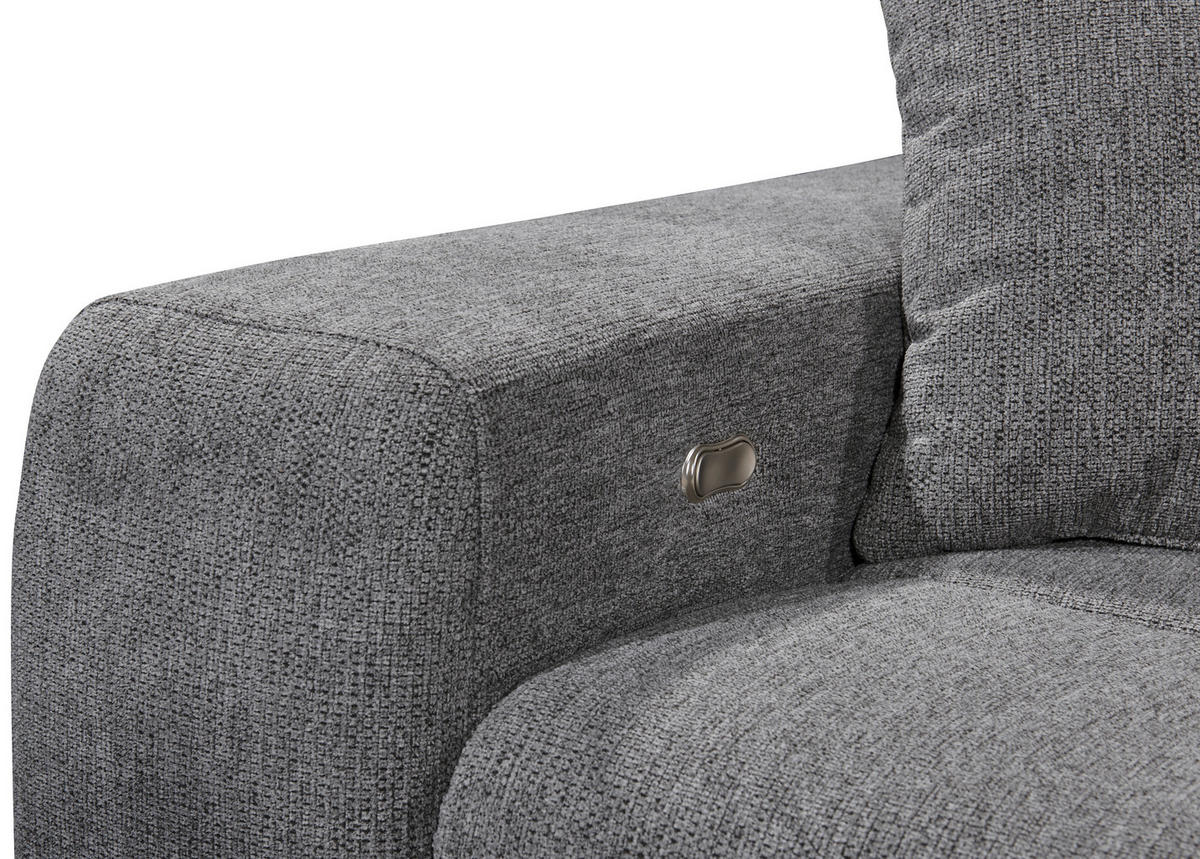 KUTNA GARNITURA tekstil  antracit   - crna/antracit, Konvencionalno, tekstil/plastika (268/172cm) - MID.YOU