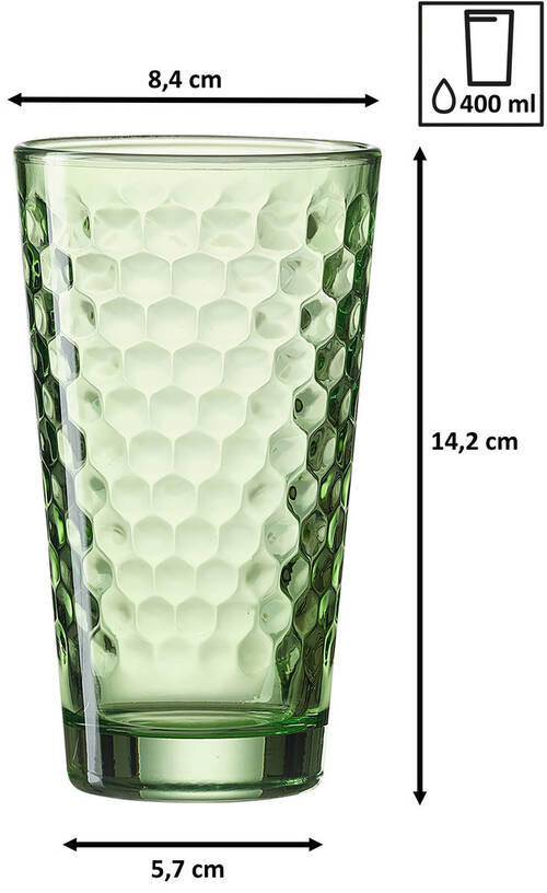 SKLENIČKA NA LONGDRINK - zelená, Konvenční, sklo (400ml) - Ritzenhoff Breker