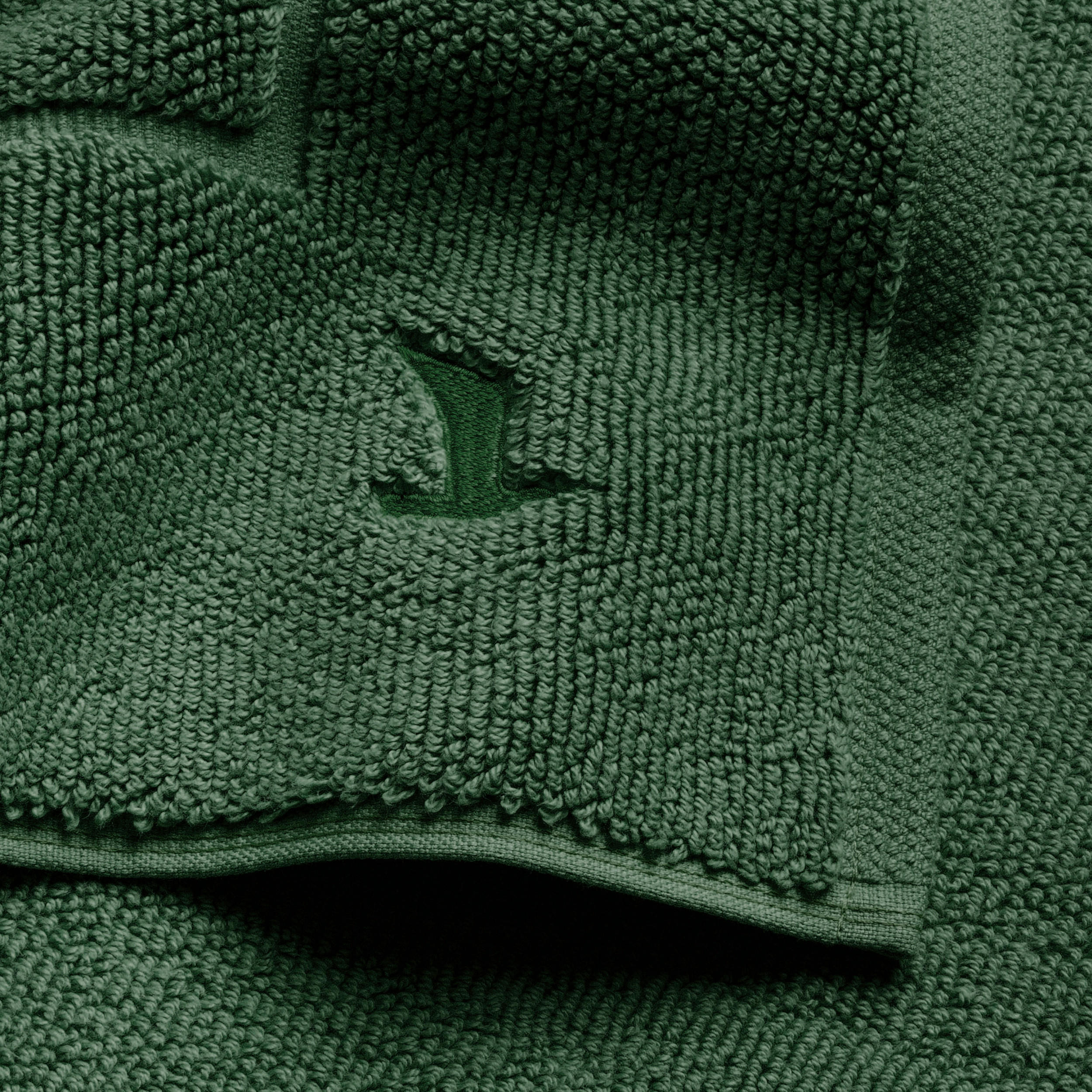 BADTEPPICH Dunkelgrün 60/60 cm  - Dunkelgrün, Basics, Textil (60/60cm) - Moeve