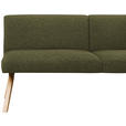 ECKBANK 238/172 cm Webstoff Grün Eiche vollmassiv   - Eichefarben/Grün, KONVENTIONELL, Holz/Textil (238/172cm) - Linea Natura
