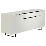 LOWBOARD  in 160/66/45 cm  - Schwarz/Weiß, Design, Glas/Holzwerkstoff (160/66/45cm) - Moderano