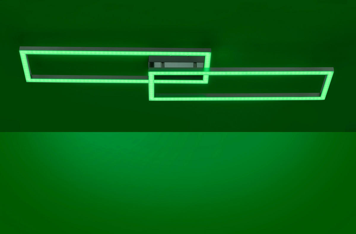 LED-DECKENLEUCHTE Lolasmart-Maxi  Smart 110/26,5/8,5 cm   - Silberfarben, Design, Kunststoff/Metall (110/26,5/8,5cm)