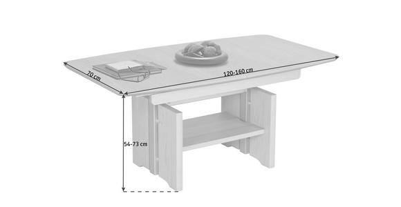 COUCHTISCH in Holz 120/70/54 cm  - Eichefarben, KONVENTIONELL, Holz (120/70/54cm) - Venda