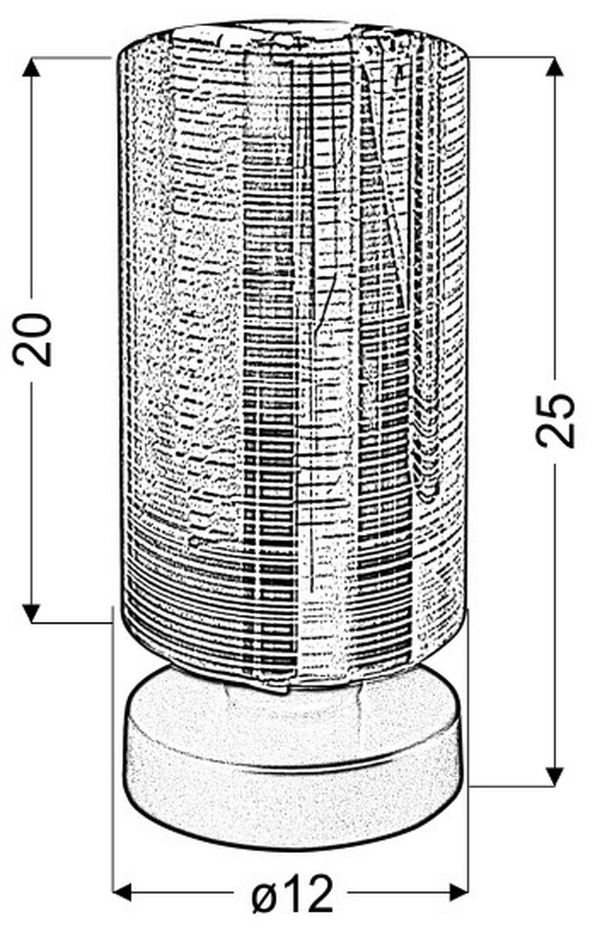 BORDSLAMPA 12/12/25 cm   - kromfärg/svart, Basics, metall/glas (12/12/25cm)