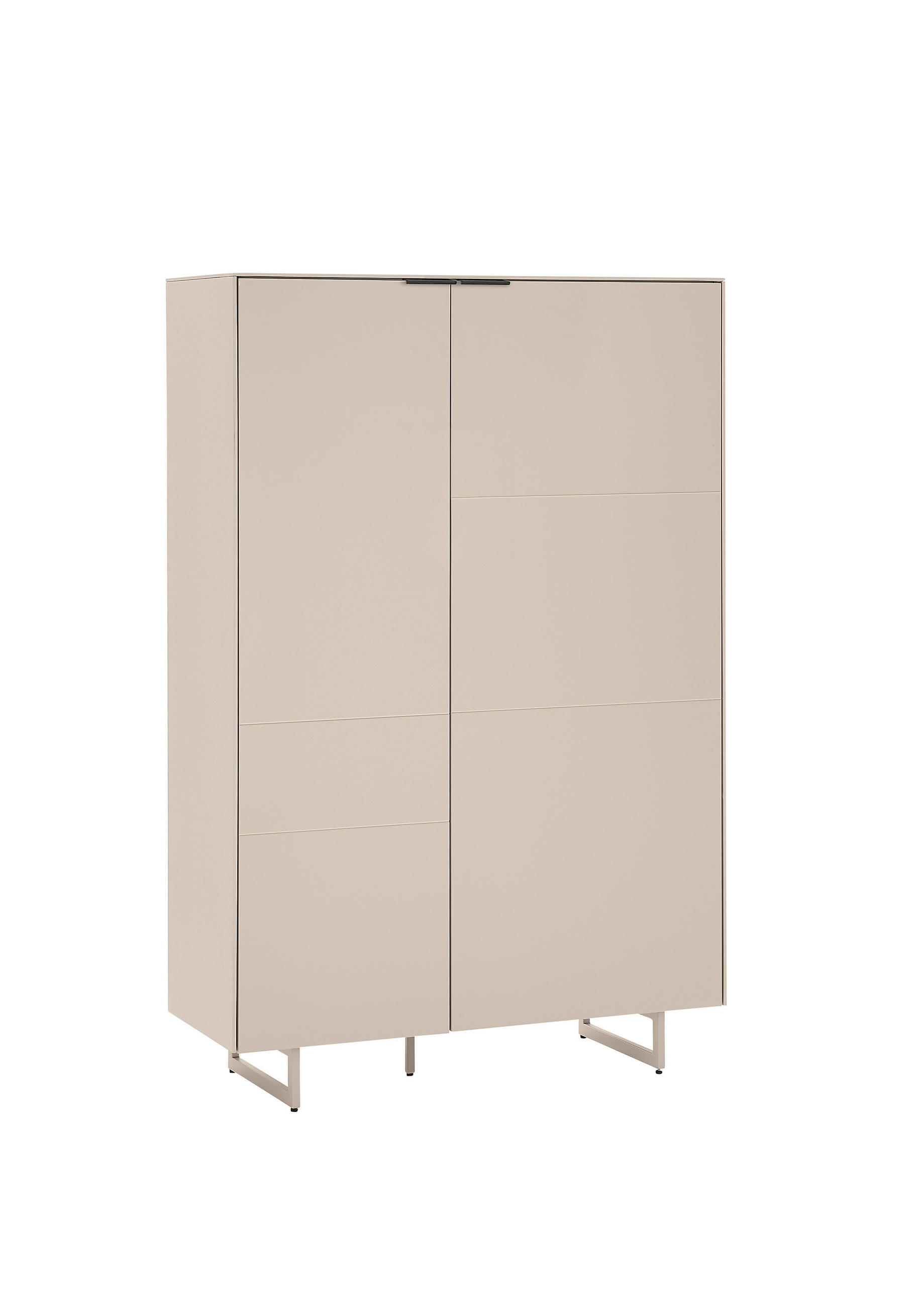 HIGHBOARD  95/134/38 cm  - Kaschmir/Schwarz, MODERN, Holzwerkstoff/Metall (95/134/38cm) - Carryhome