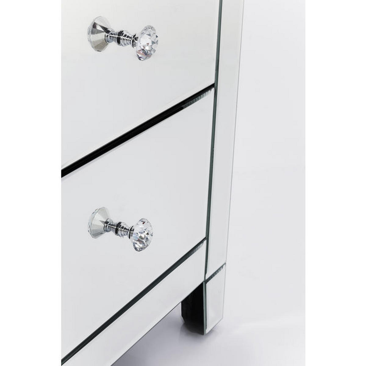 KOMMODE  in 49/110/41 cm  - Klar/Weiß, Design, Glas/Holzwerkstoff (49/110/41cm) - Kare-Design