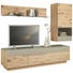 WOHNWAND in Eichefarben, Schlammfarben - Schlammfarben/Eichefarben, Natur, Glas/Holz (244/202/23-54cm) - Voglauer