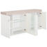 SIDEBOARD - Silberfarben/Weiß, Design, Glas/Holzwerkstoff (193/93/44cm) - Xora SIDEBOARD - Silberfarben/Weiß, Design, Glas/Holzwerkstoff (193/93/44cm) - Xora