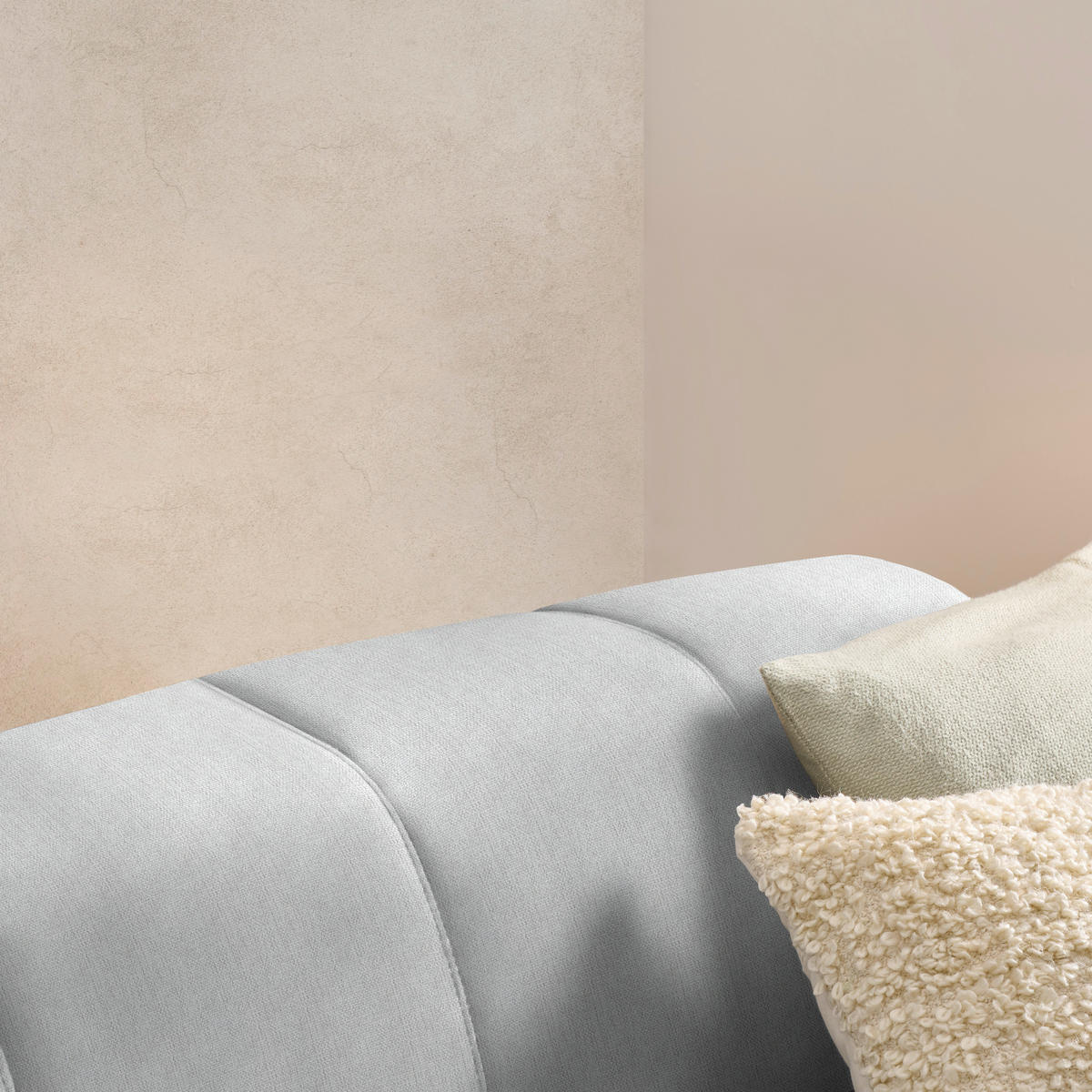 ECKSOFA in Chenille Hellgrau  167/311 cm  - Hellgrau/Schwarz, Design, Textil/Metall (167/311cm) - Xora