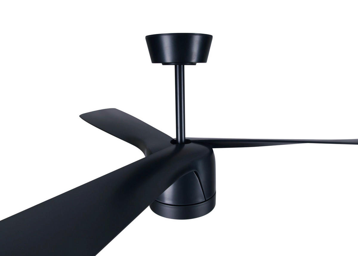 DECKENVENTILATOR   142 cm   - Schwarz, Trend, Kunststoff/Metall (142cm) - P & B