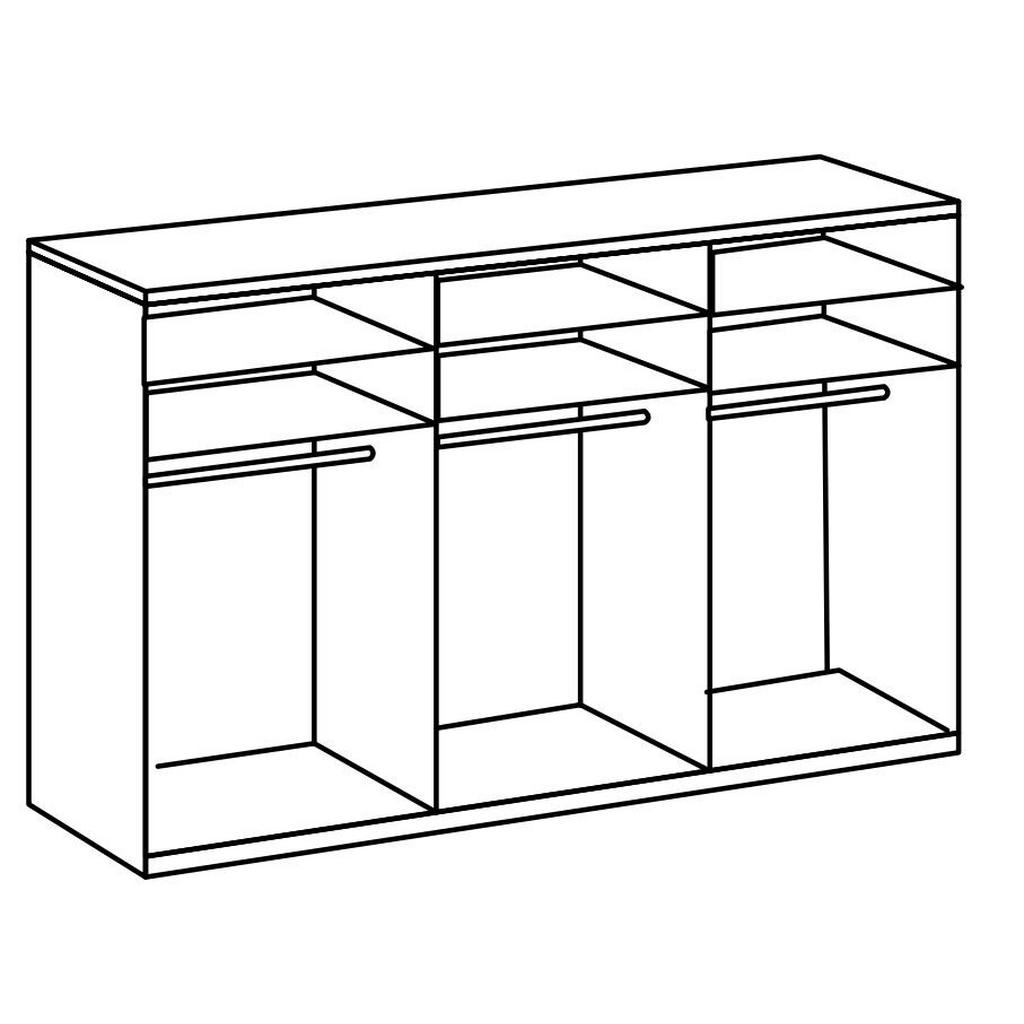Thumbnail - Mid.you Schwebetürenschrank Wimex Level 36 A, Weiß, Eiche, Metall, 6 Fächer, 300x236x65 cm, BQ - Bündnis für Qualität, M...