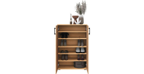 SCHUHSCHRANK 70/106/33,5 cm - Eichefarben/Schwarz, KONVENTIONELL, Holzwerkstoff/Kunststoff (70/106/33,5cm) - Xora