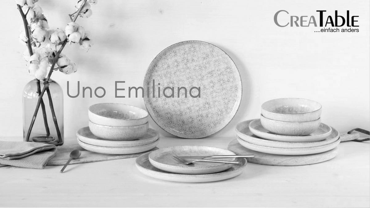 SERVIS Uno Emiliana 12 delar  - ljusblå/cremefärgad, Basics, keramik - Creatable
