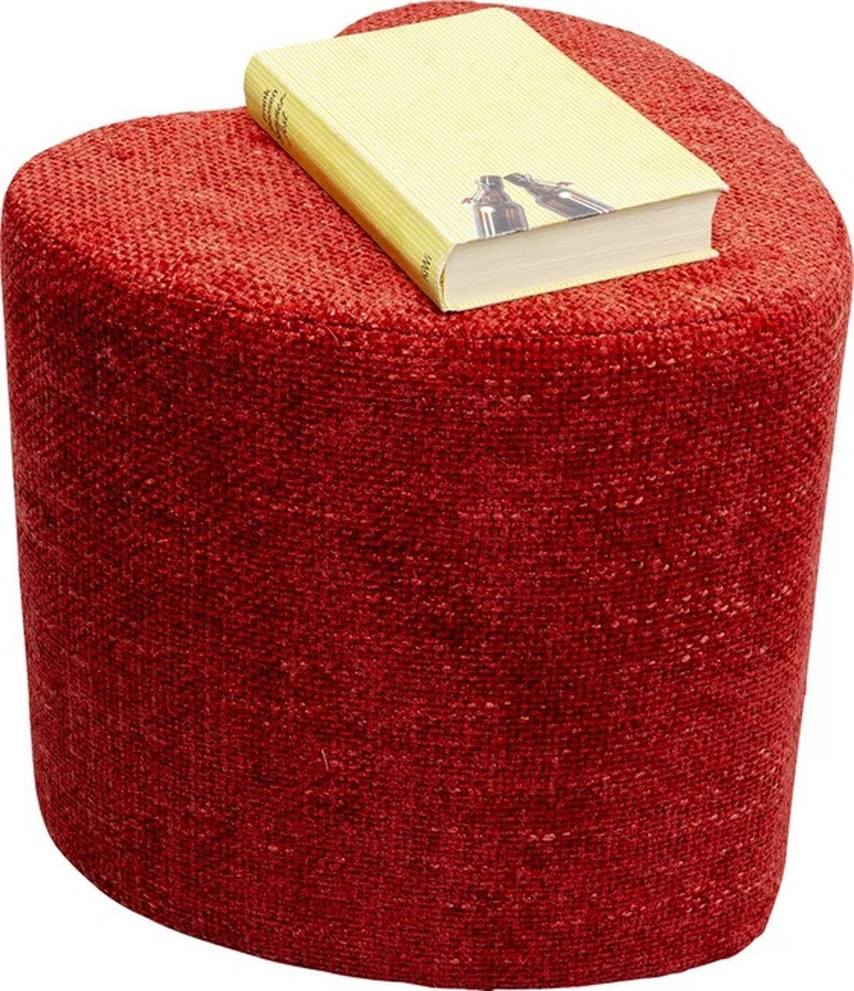 HOCKER in Holz, Textil Rot  - Rot, Design, Holz/Textil (34/36/36cm) - Kare-Design