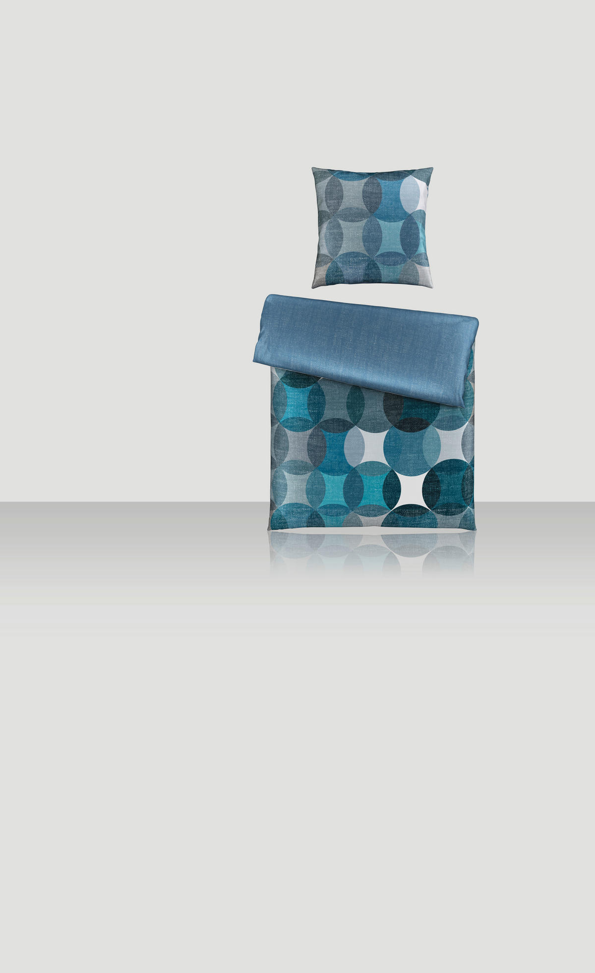WENDEBETTWÄSCHE Satin 135/200 cm  - Blau, Design, Textil (135/200cm) - Novel