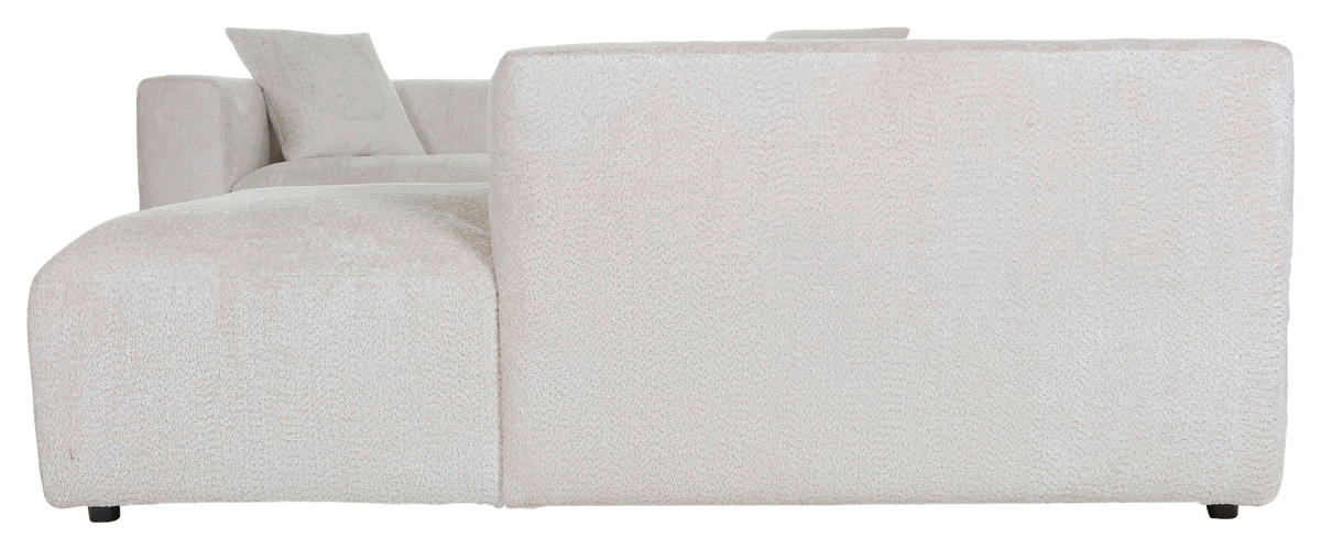 WOHNLANDSCHAFT in Chenille Creme  - Creme/Schwarz, Modern, Kunststoff/Textil (225/356/178cm) - Carryhome