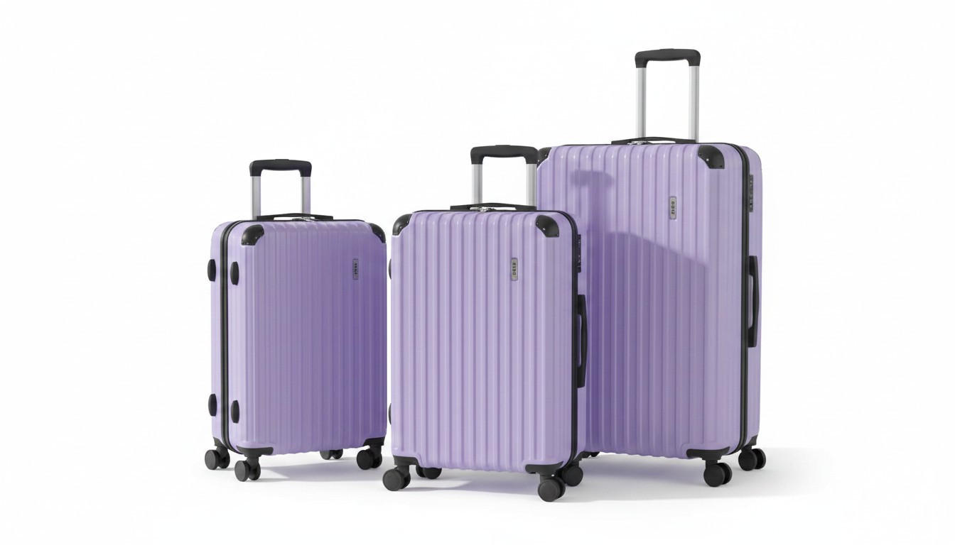 REISEKOFFERSET Lila 3-teilig  - Lila, Basics, Kunststoff/Textil - Novel