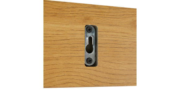 HAKENLEISTE in Schwarz, Eichefarben - Eichefarben/Schwarz, Design, Holzwerkstoff/Metall (80/9/1,5cm) - Carryhome