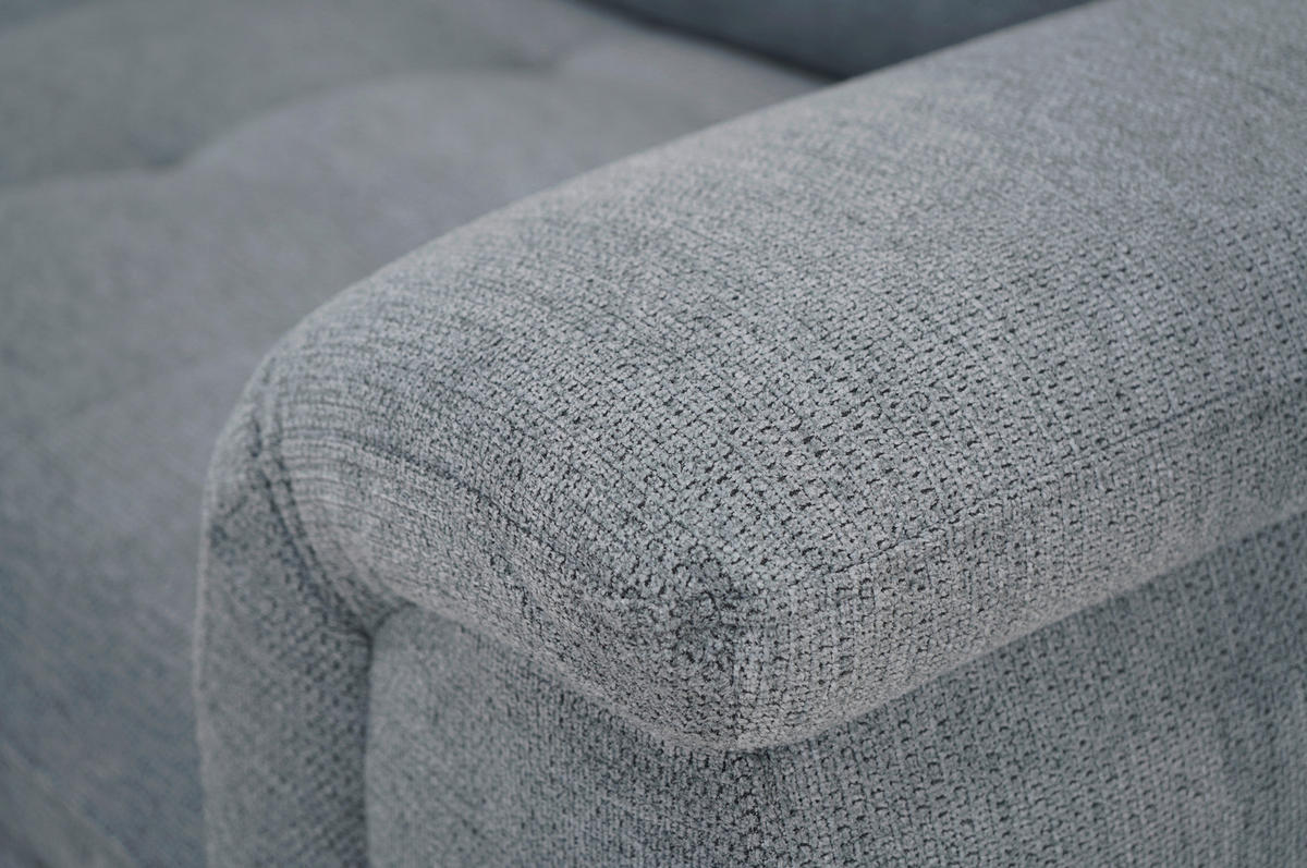 ECKSOFA Grau Mikrofaser, Struktur  - Schwarz/Grau, KONVENTIONELL, Kunststoff/Textil (183/251cm) - MID.YOU