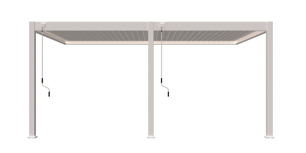 PERGOLA 530/255/360 cm Aluminium  - Weiß, Basics, Metall (530/255/360cm) - Gardenson