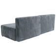 ECKSOFA in Cord Grau  - Schwarz/Grau, MODERN, Holz/Textil (145/210cm) - Carryhome