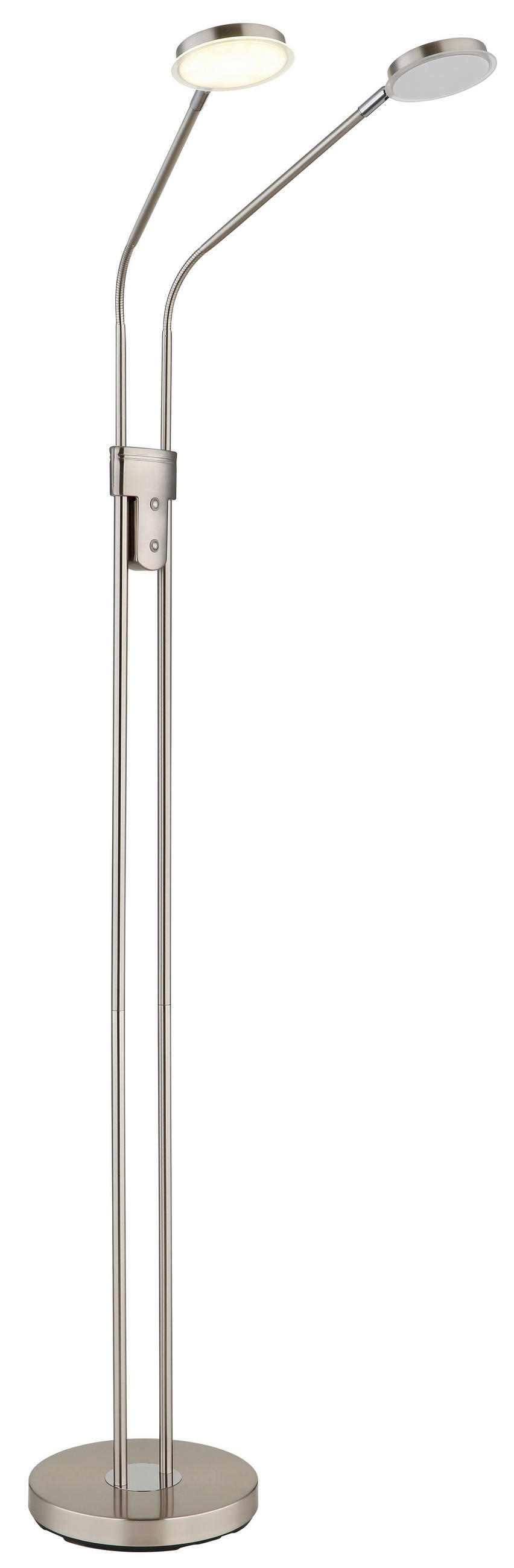 LED-STEHLEUCHTE Silvio 93/25 cm  - Schwarz/Weiß, Design, Kunststoff/Metall (93/25cm) - Globo