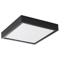 LED-DECKENLEUCHTE 30/30/3,6 cm   - Opal/Schwarz, Basics, Kunststoff/Metall (30/30/3,6cm) - Globo