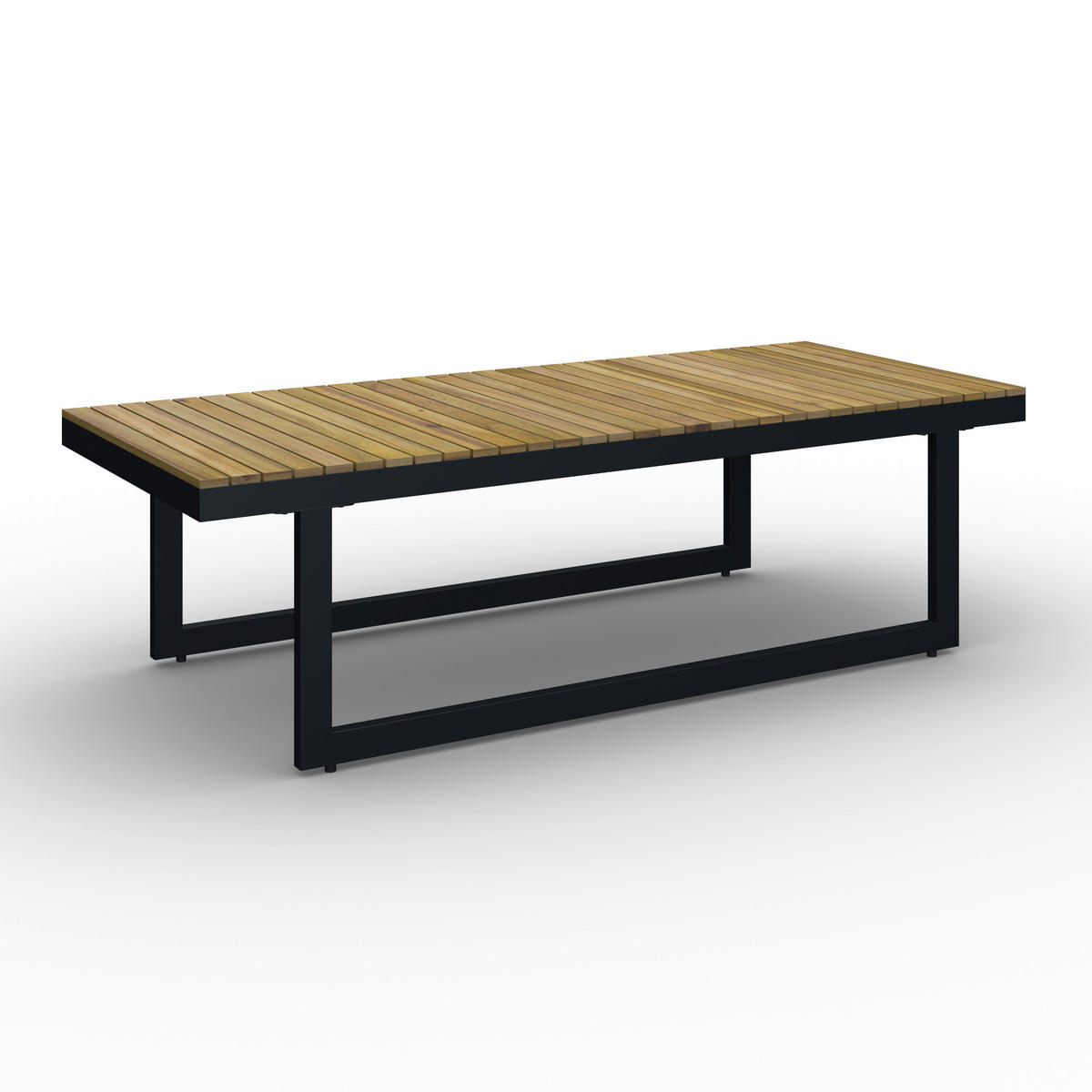 BAŠTENSKA GARNITURA  - boja akacije/crna, Moderno, drvo/metal - Bessagi Garden